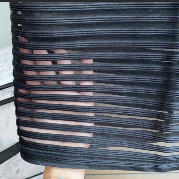 Bebe Shadow Stripe Midi Skirt - Picture 4 of 6